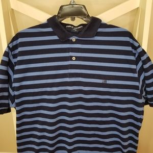 Polo Ralph Lauren Blue Striped Polo Shirt L